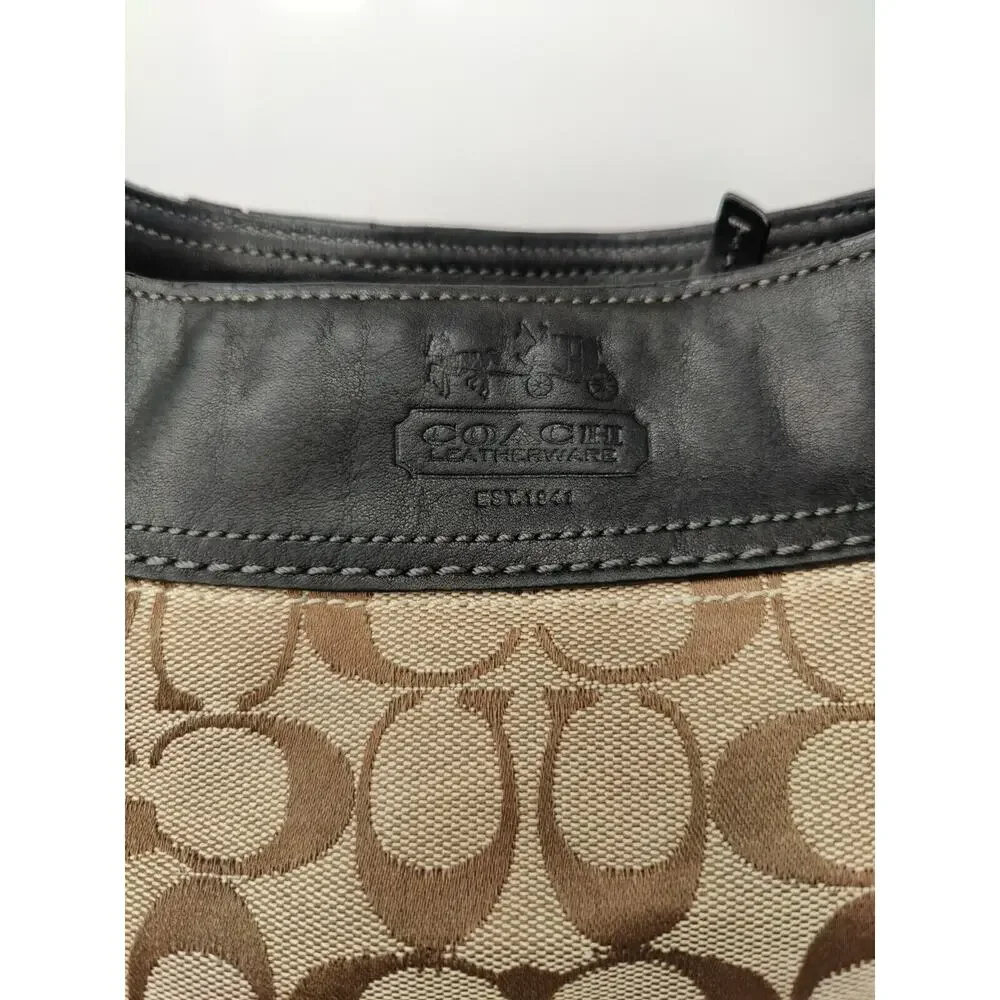 Vintage brown/tan Y2K canvas Coach Crossbody Shoulder Bag